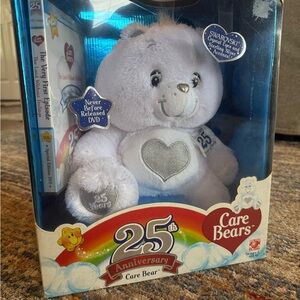 Care Bears 25th Anniversary Plush with Silver Heart and Swarovski crystals + DVD
